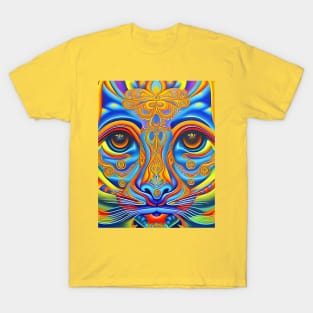 Kosmic Kitty (21) - Trippy Psychedelic Cat T-Shirt